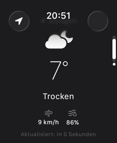 EchtWetter Watch Wetteransicht